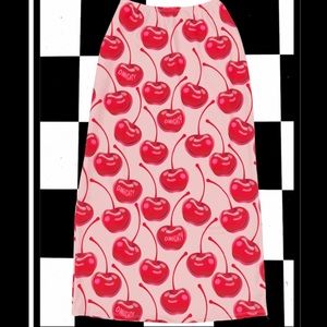NWT OMIGHTY pop my cherry midi skirt (small)